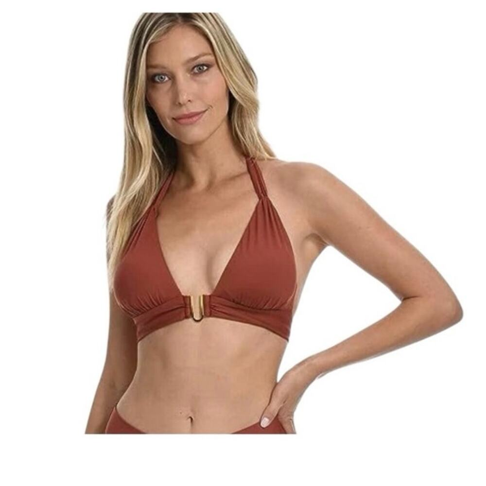 La Blanca Island Goddess Shirred Strap Halter Bra LB2IG87